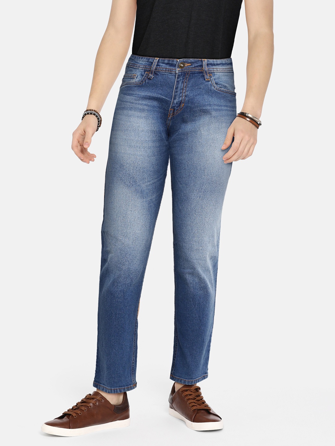 

UTH by Roadster Teen Boys Blue Solid Light Fade Slim Fit Stretchable Jeans