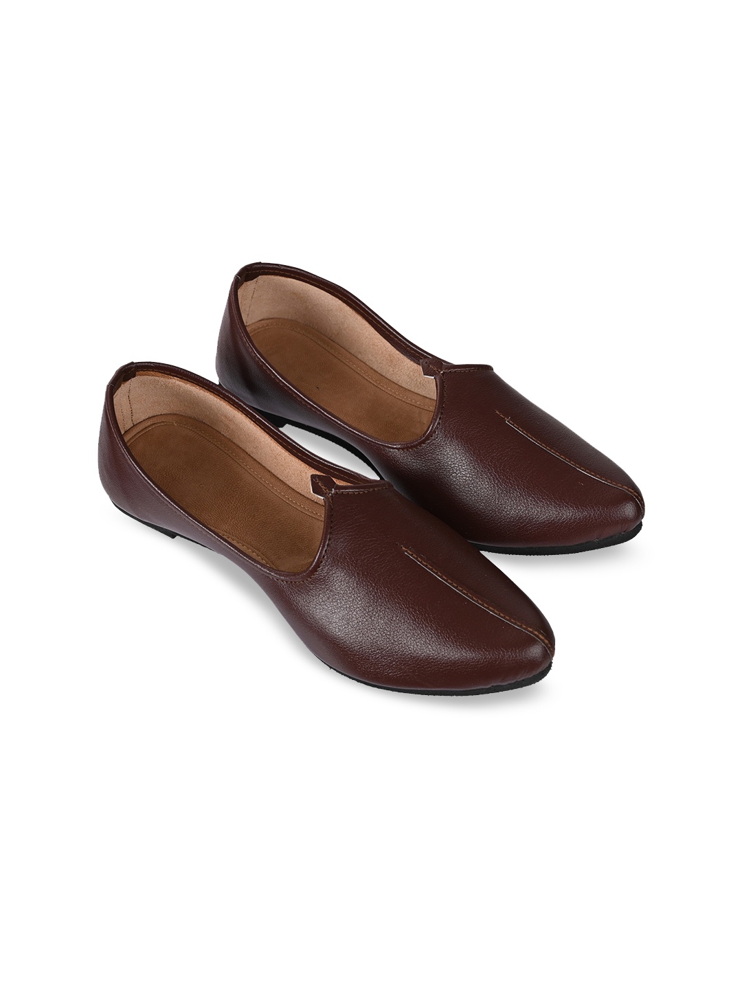 

Aristitch Men Brown Solid Leather Mojaris