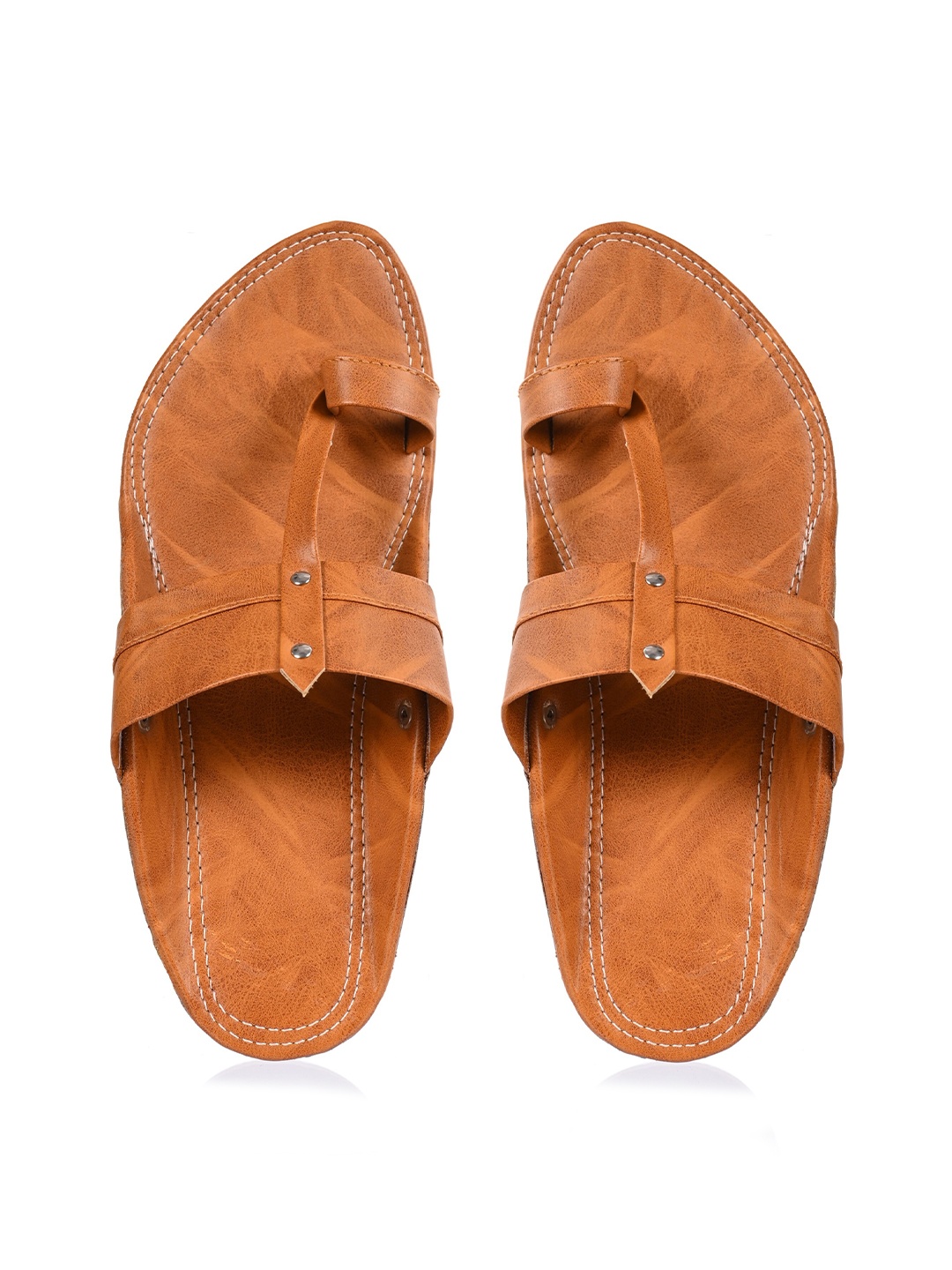 

Aristitch Men Brown & Black Thong Flip-Flops