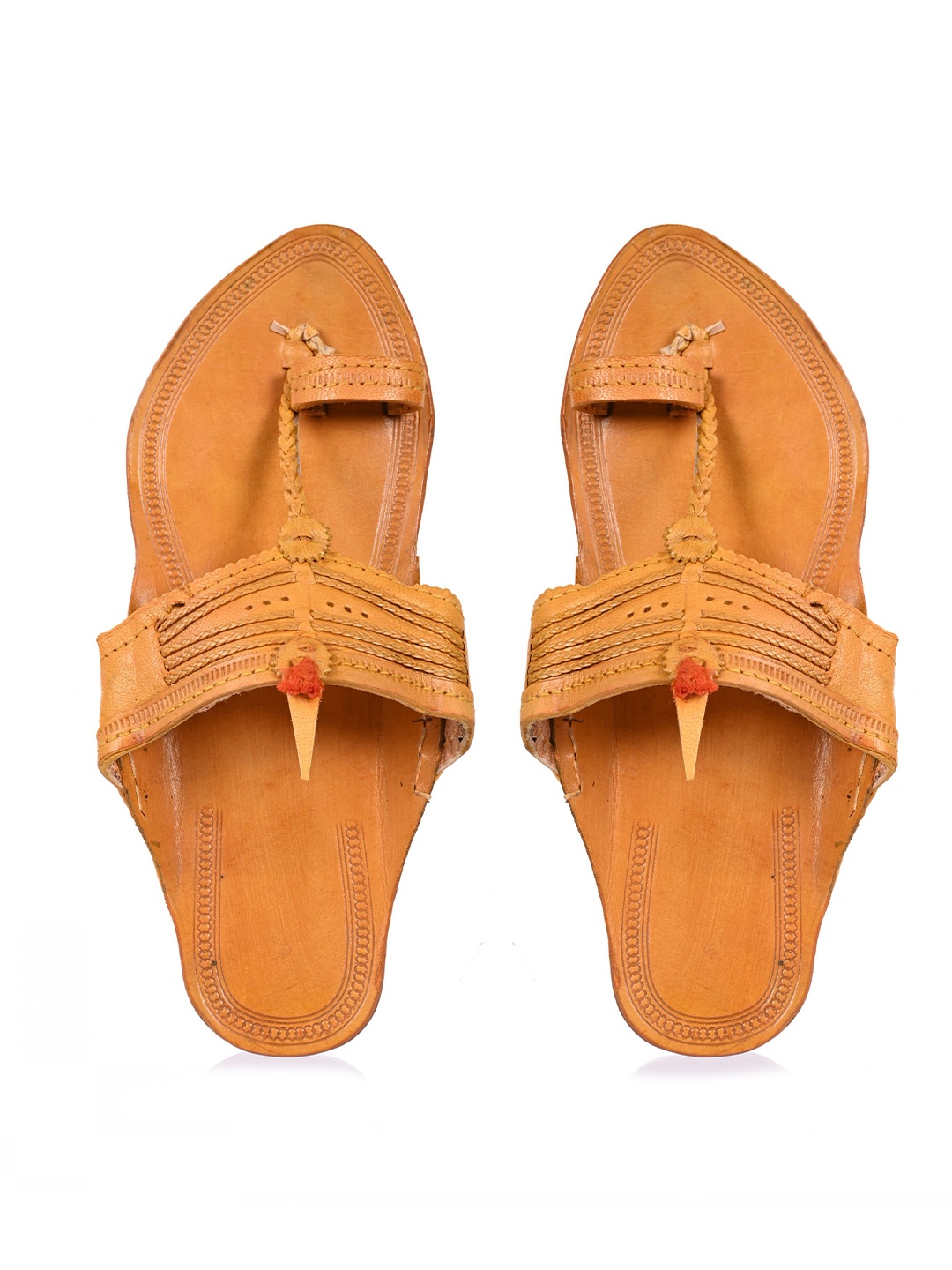 

Aristitch Men Tan Ethnic Leather Comfort Sandals