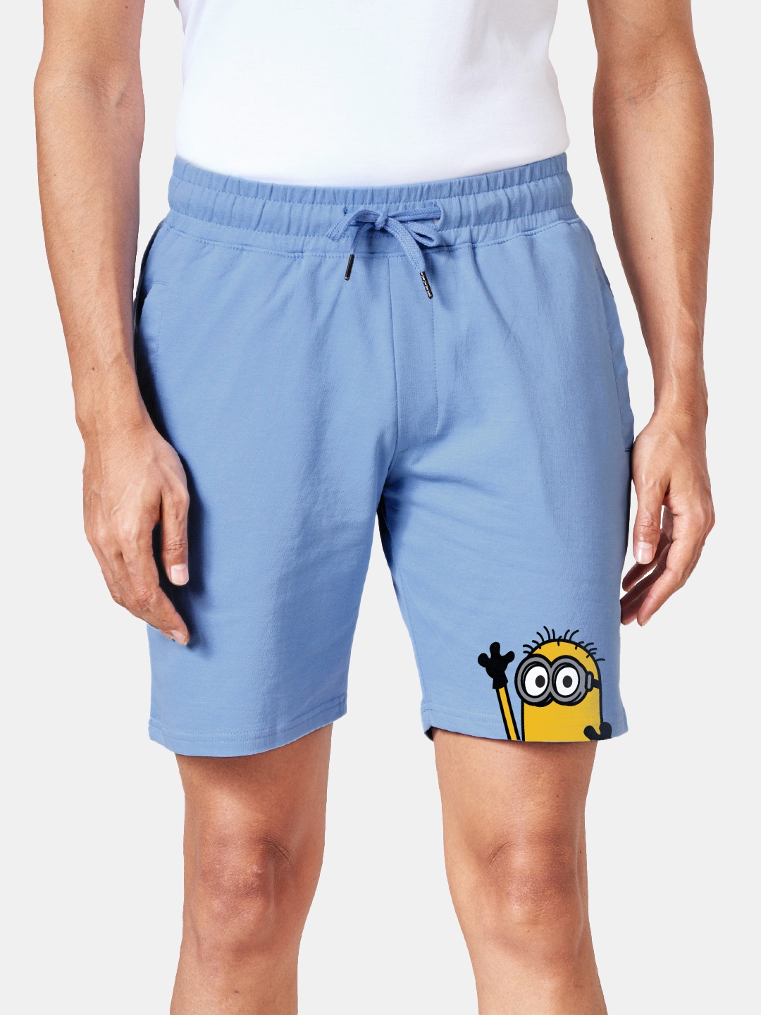 

The Souled Store Men Blue High-Rise Shorts