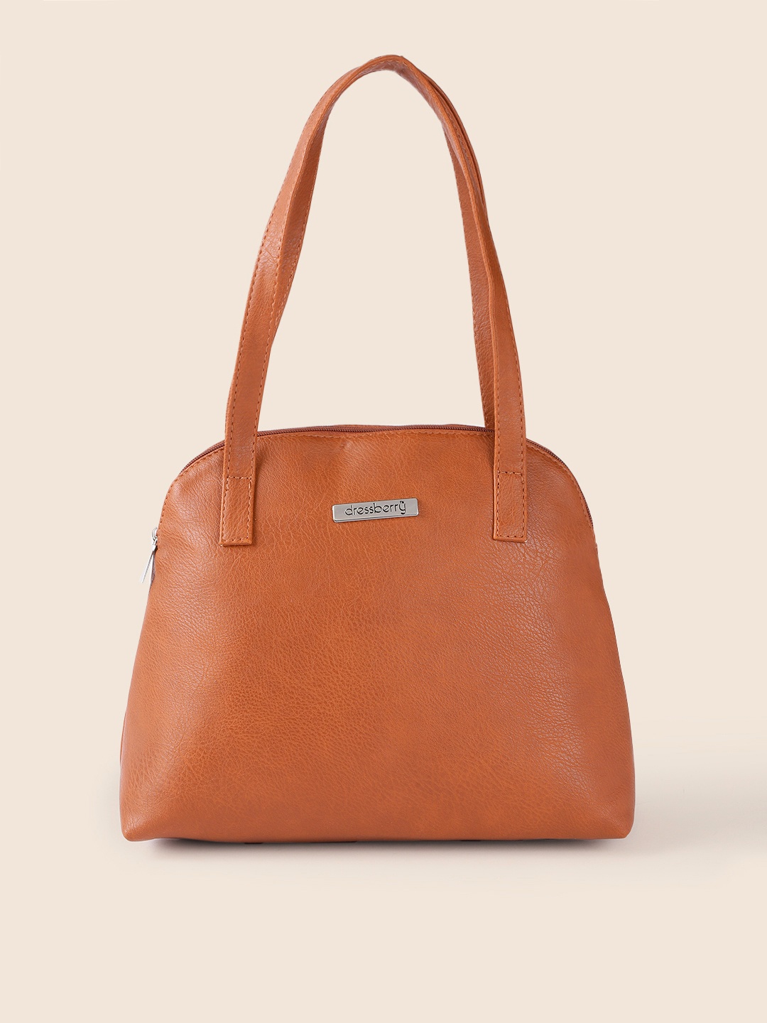 

DressBerry Tan Brown Solid Shoulder Bag