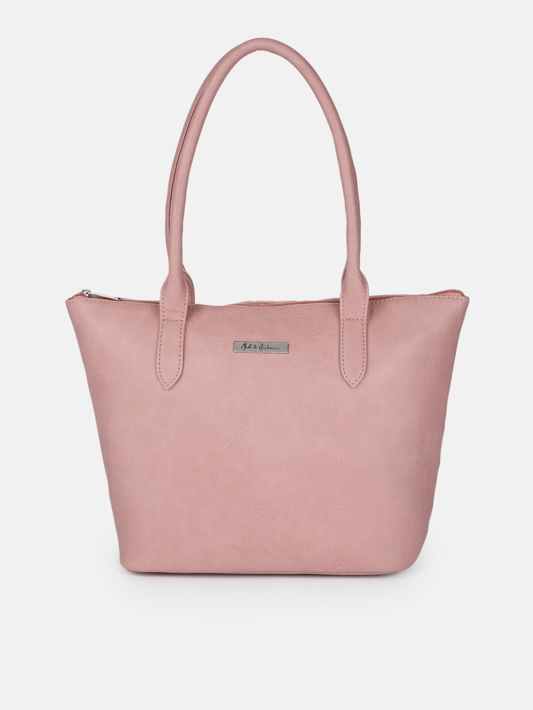 

Mast & Harbour Nude Pink Textured Structured Shoulder Bag