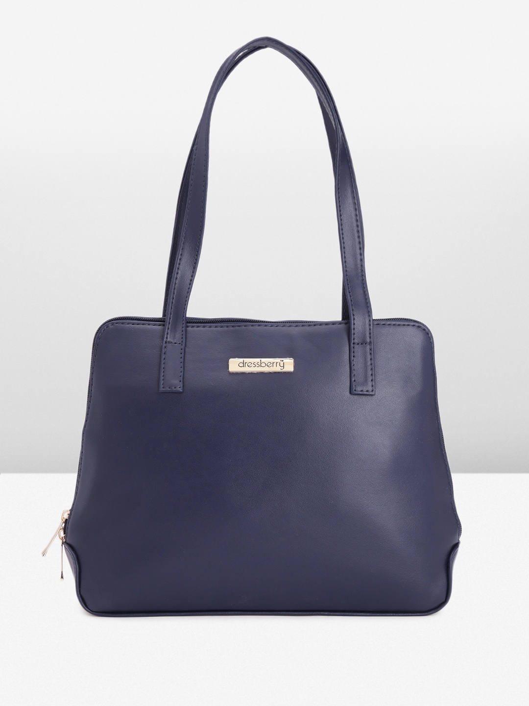 

DressBerry Navy Blue Solid Shoulder Bag