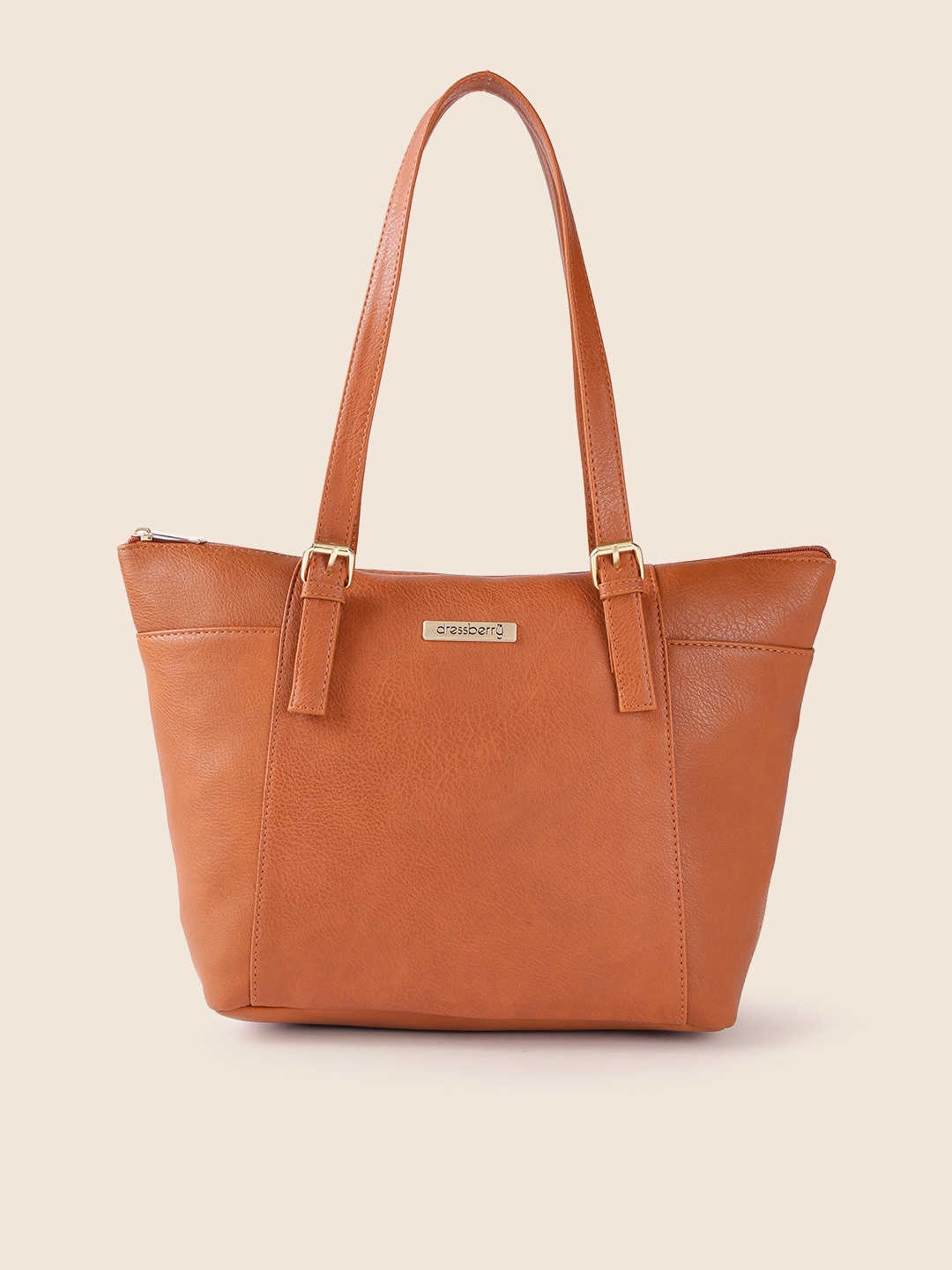 

DressBerry Tan Brown Solid Shoulder Bag