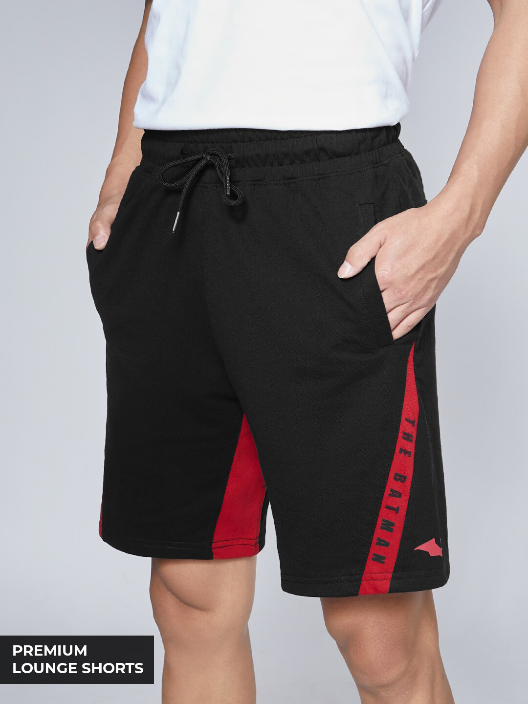 

The Souled Store Men Black Batman Sports Shorts