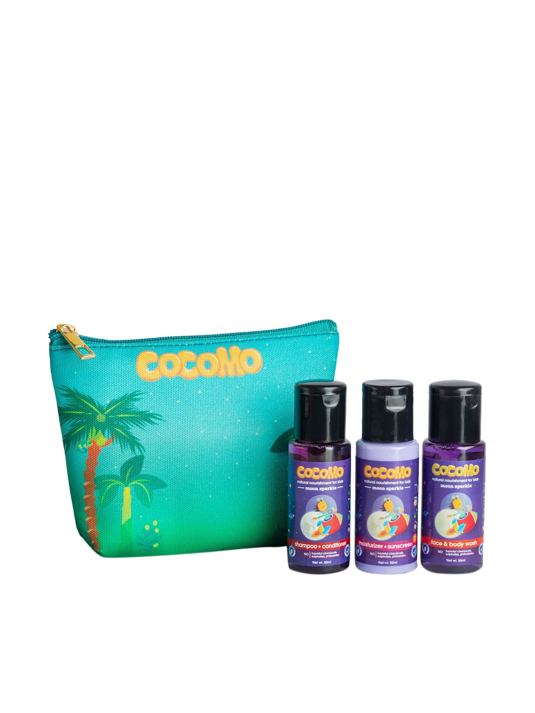 

COCOMO Moon Sparkle Travel Pack for Kids with Pouch, Blue