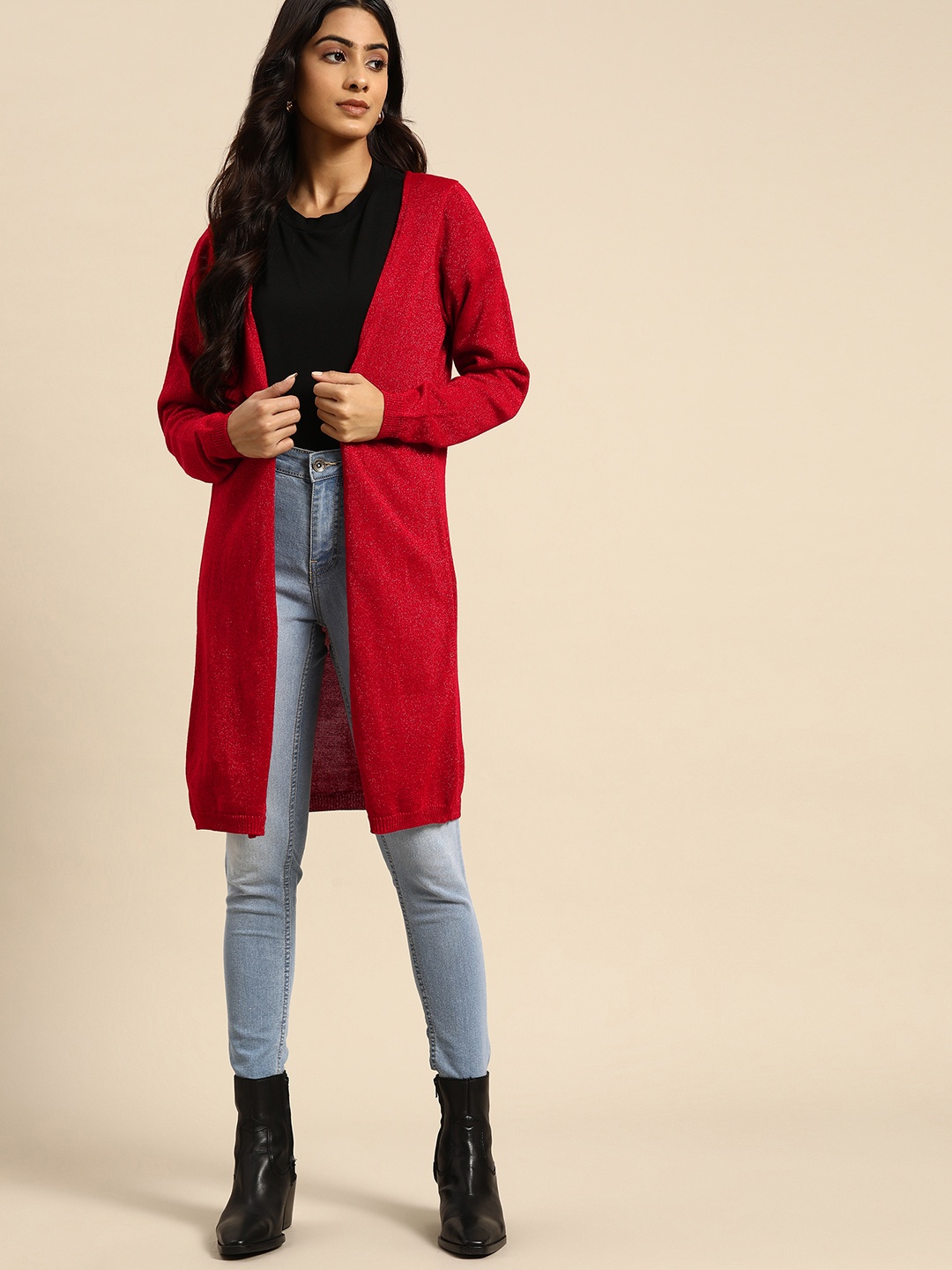 

all about you Women Red Solid Shrug