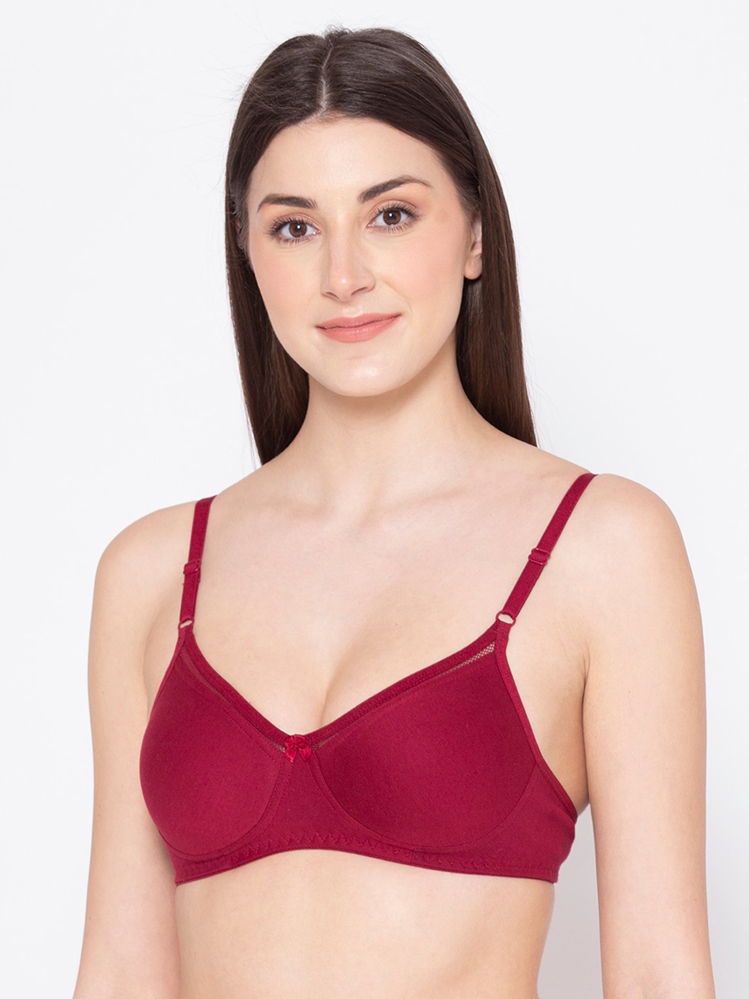 

GROVERSONS Paris Beauty Non-Wired Non-Padded Full Coverage Cotton Bra, Maroon
