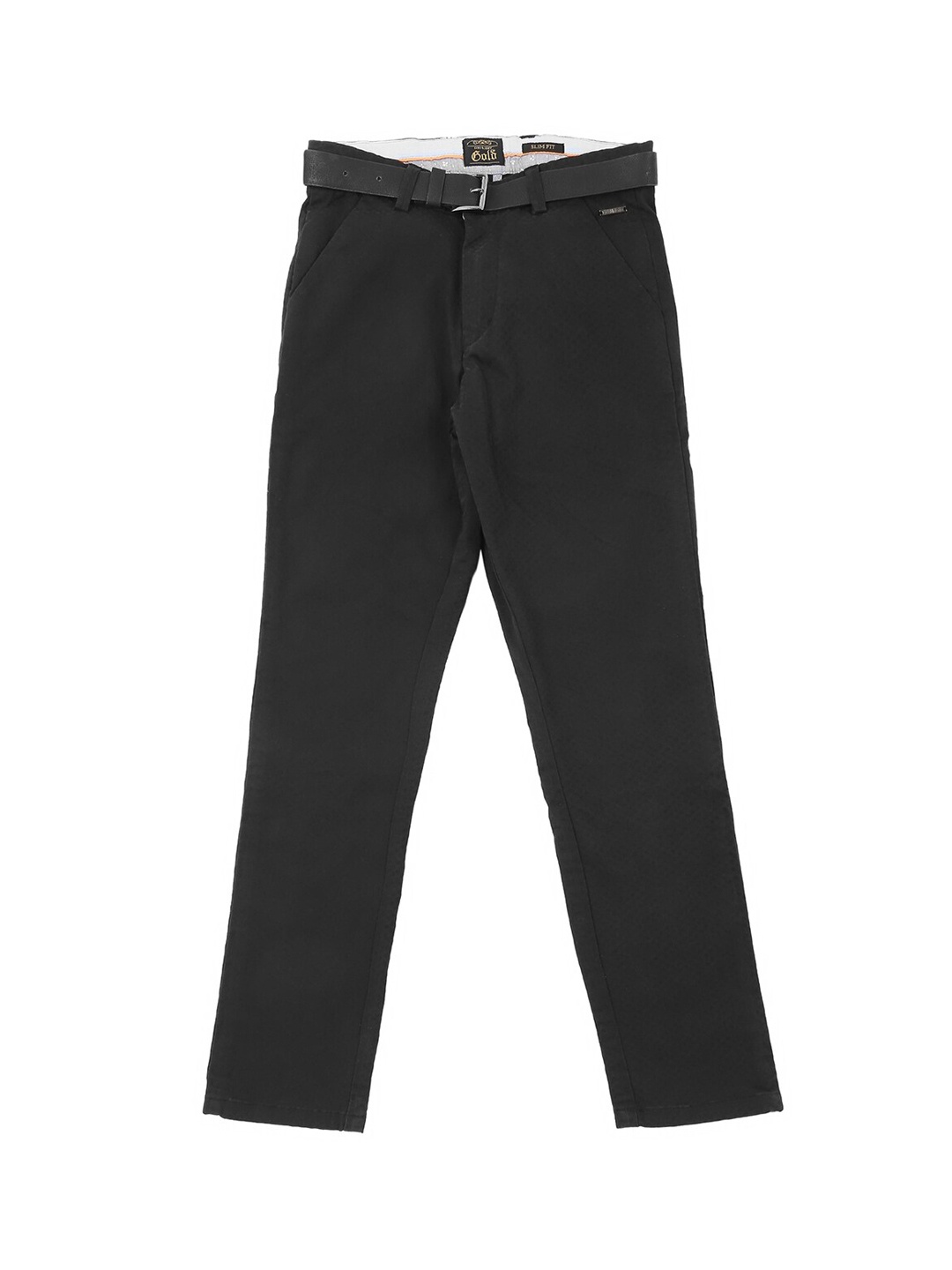 

Gini and Jony Boys Black Solid Mid-Rise Trouser