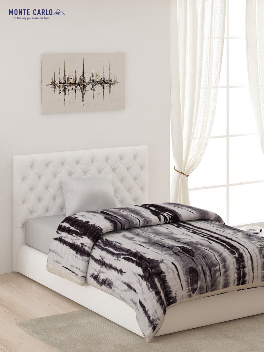 

Monte Carlo Brown & Grey AC Room 600 GSM Single Bed Blanket