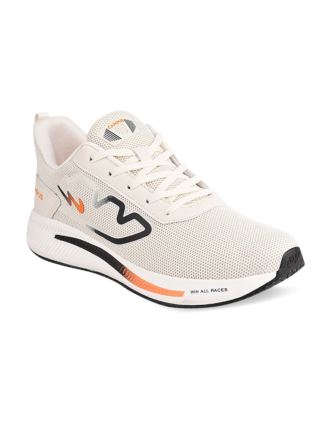 

Campus Men Off White Mesh marking Running Shoes