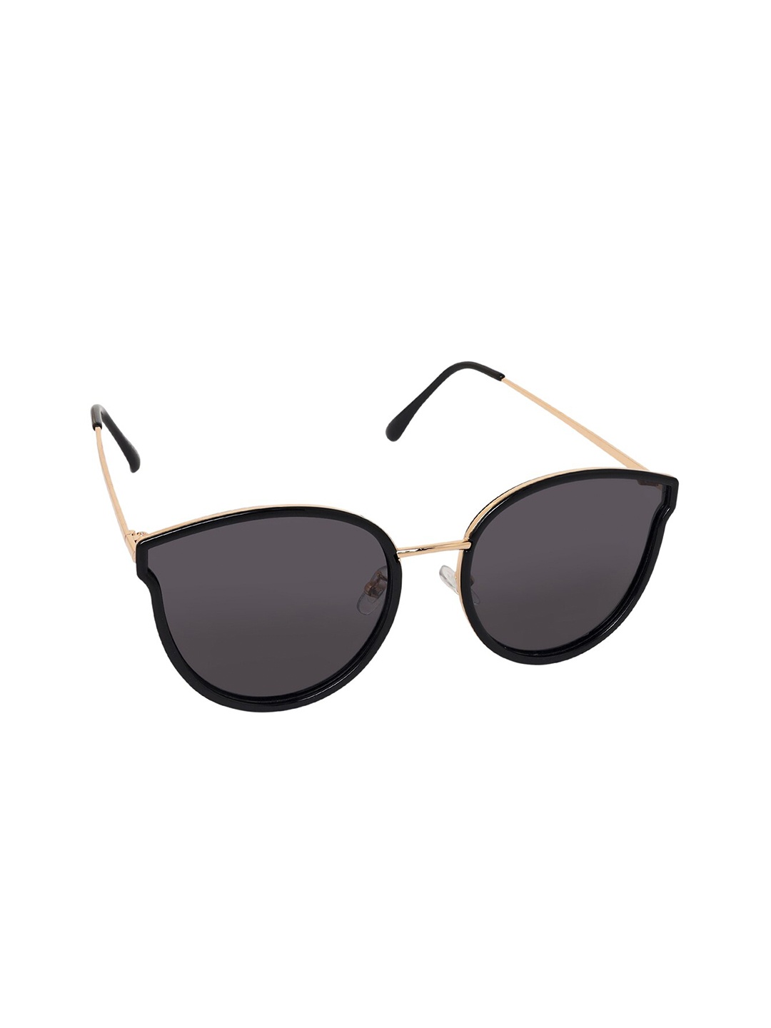 

Aeropostale Women Black Lens & Gold-Toned Oval Sunglasses with Polarised and UV Protected Lens