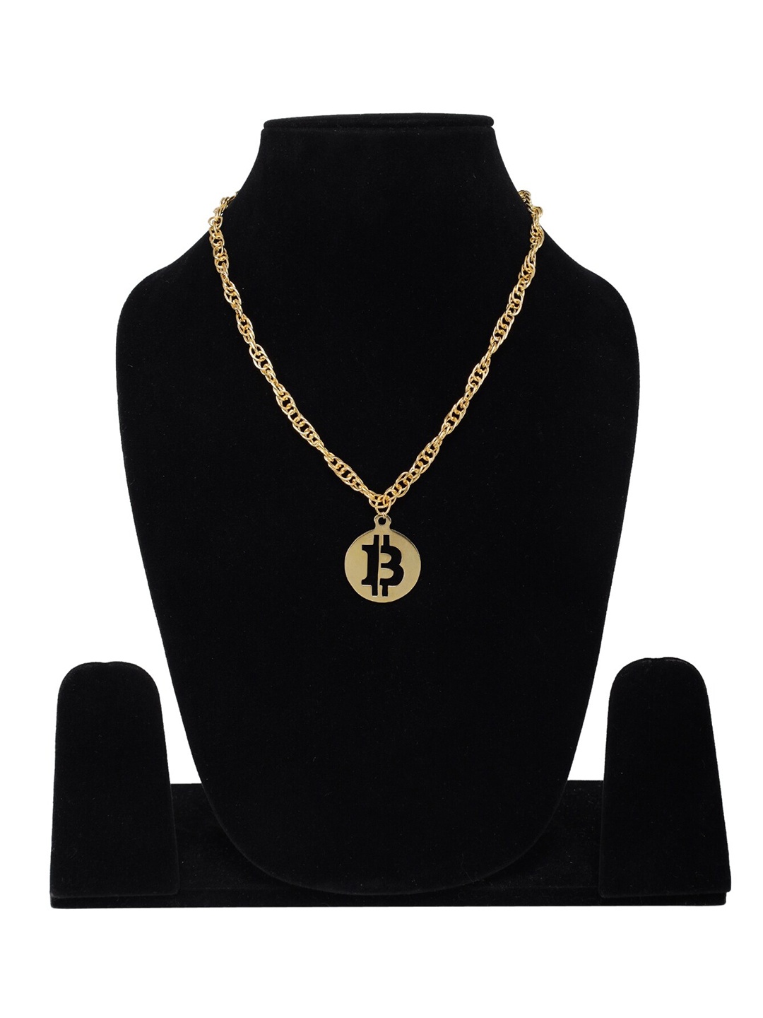 

Goldnera Men Set of 3 Gold-Plated Chain with Bracelet & studs