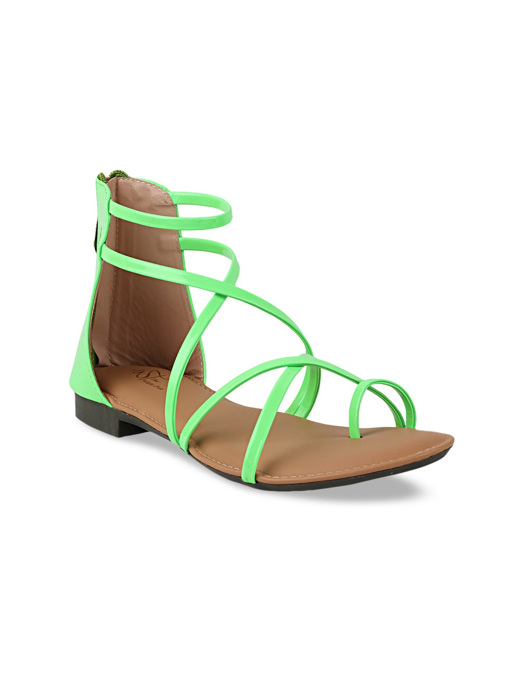

THE WHITE POLE Women Green Stylish Gladiators