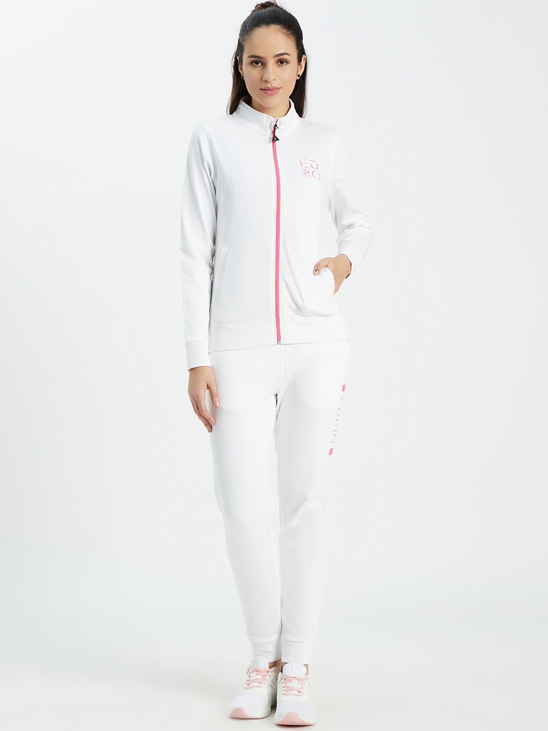 

EDRIO Women White Solid Cotton Tracksuits