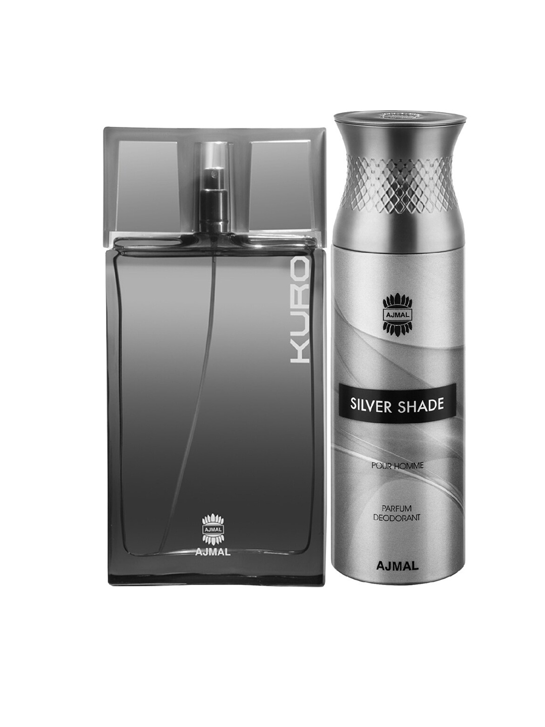 

Ajmal Set Of 2 Kuro_SilvS_Eau De Parfume_DEO 290ml, Black