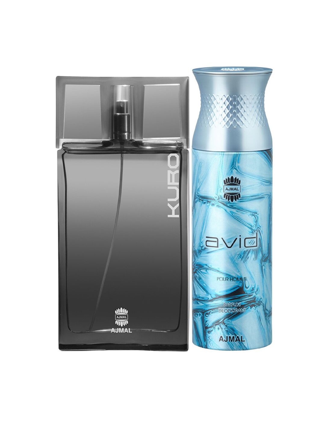 

Ajmal Set of Kuro Eau De Parfum 90 ml & Avid Deodorant 200 ml, Black