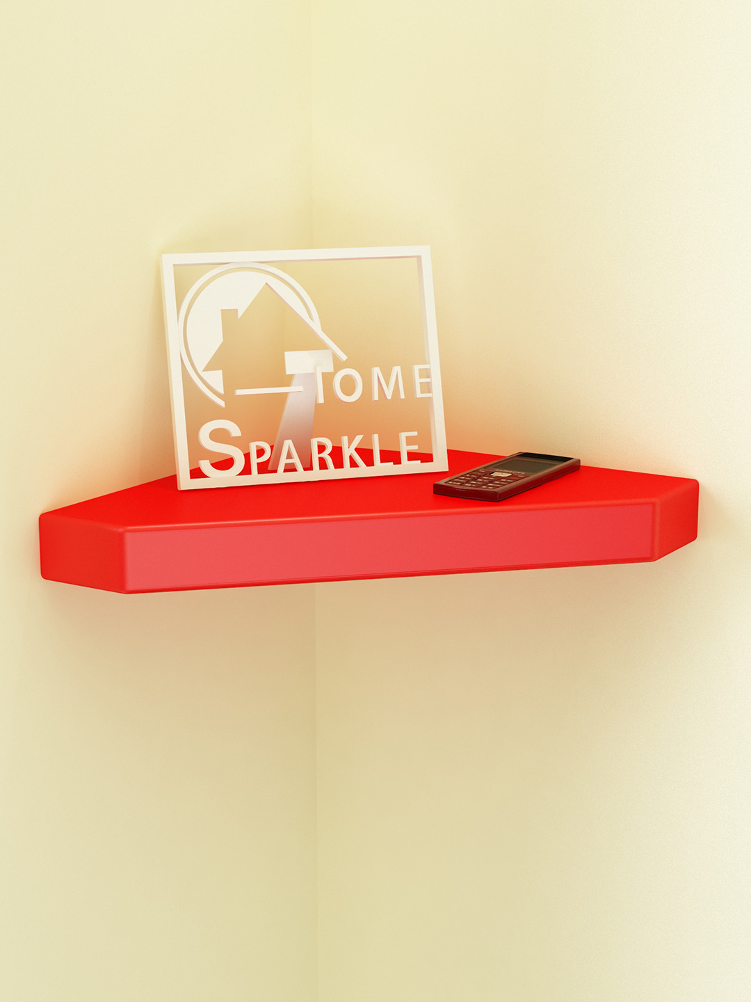 

Home Sparkle Red Corner Wall Shelf