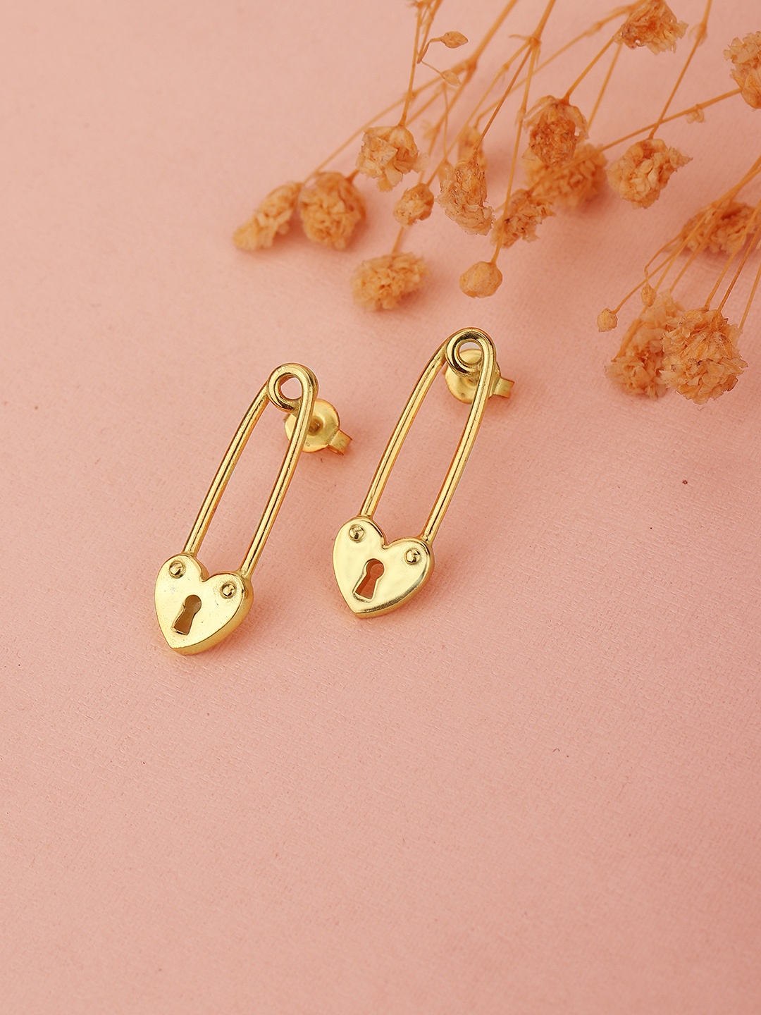 

Carlton London Gold-Toned Contemporary Drop Earrings