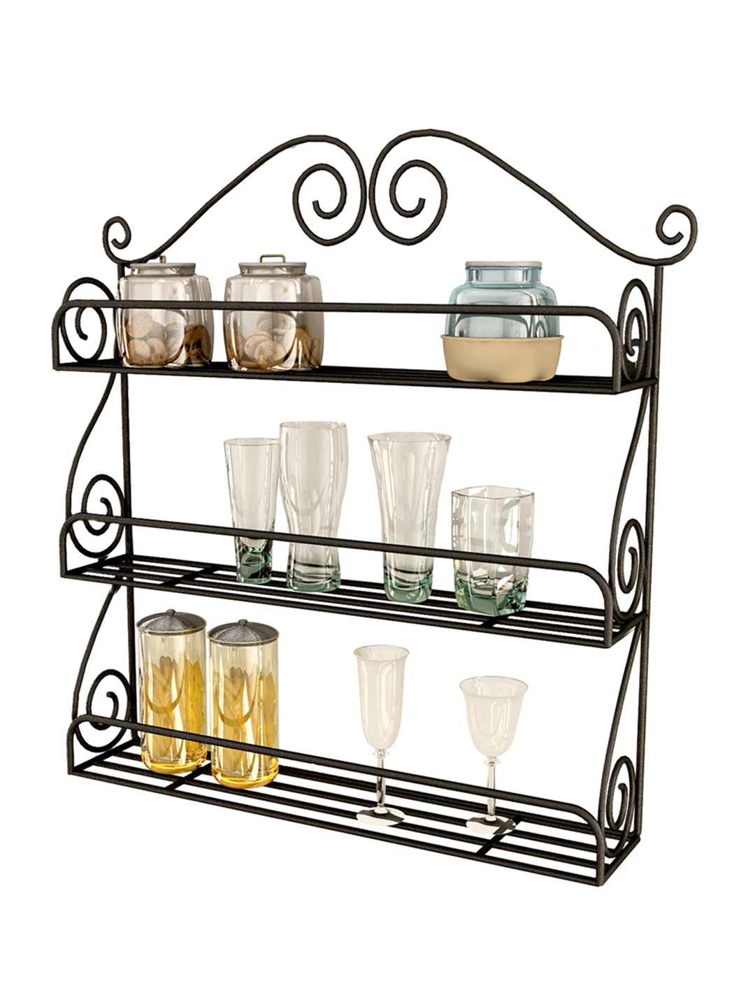 

Home Sparkle Black Kitchen Rack