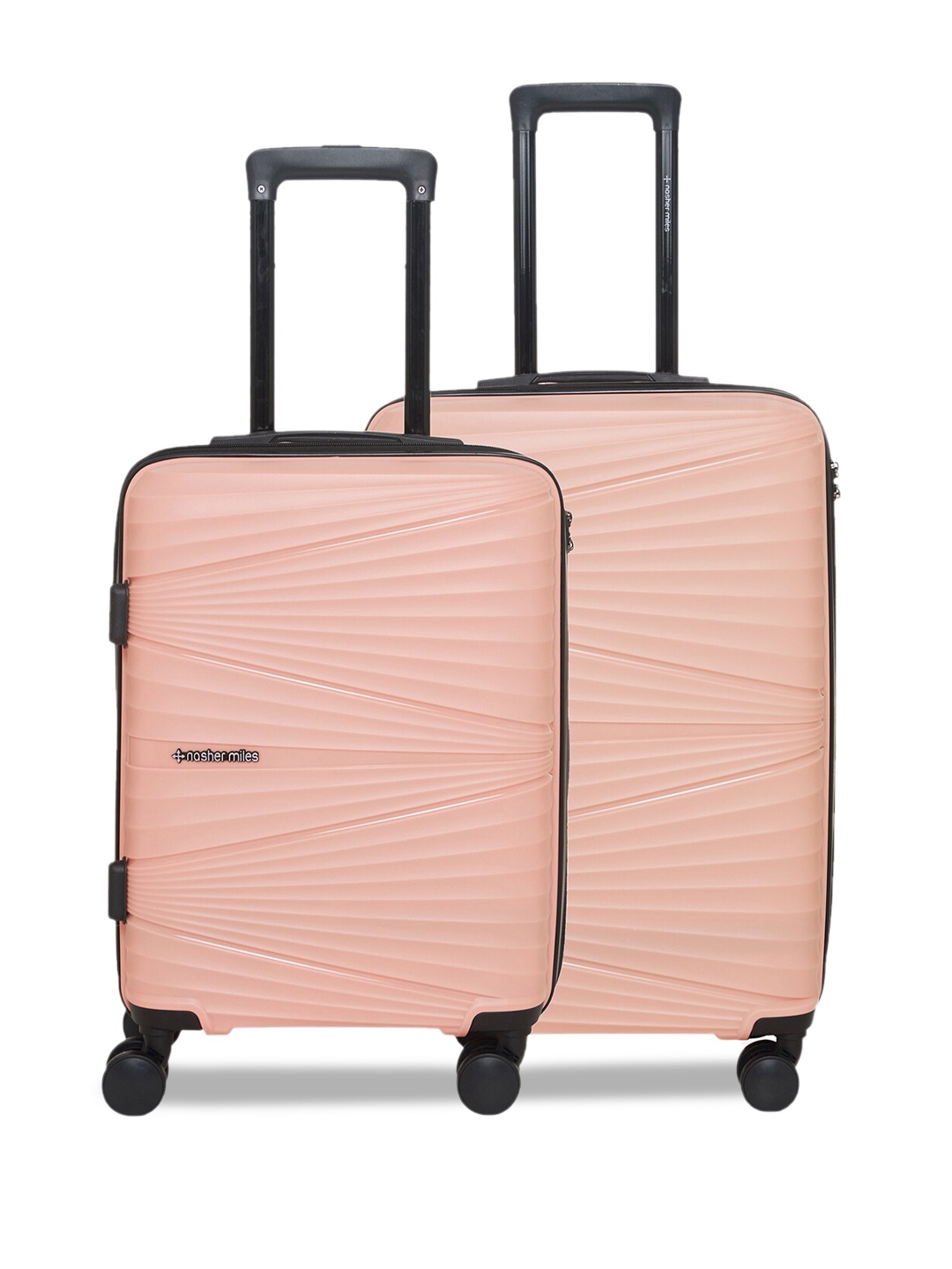 

Nasher Miles Set Of 2 Mumbai Solid Hard-Sided Trolley Bags, Peach