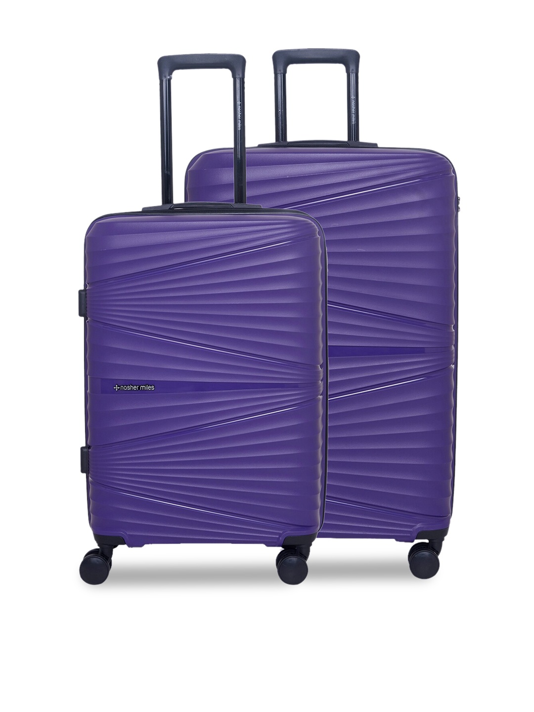 

Nasher Miles Set Of 2 Solid Hard-Sided Medium Trolley Suitcase, Purple