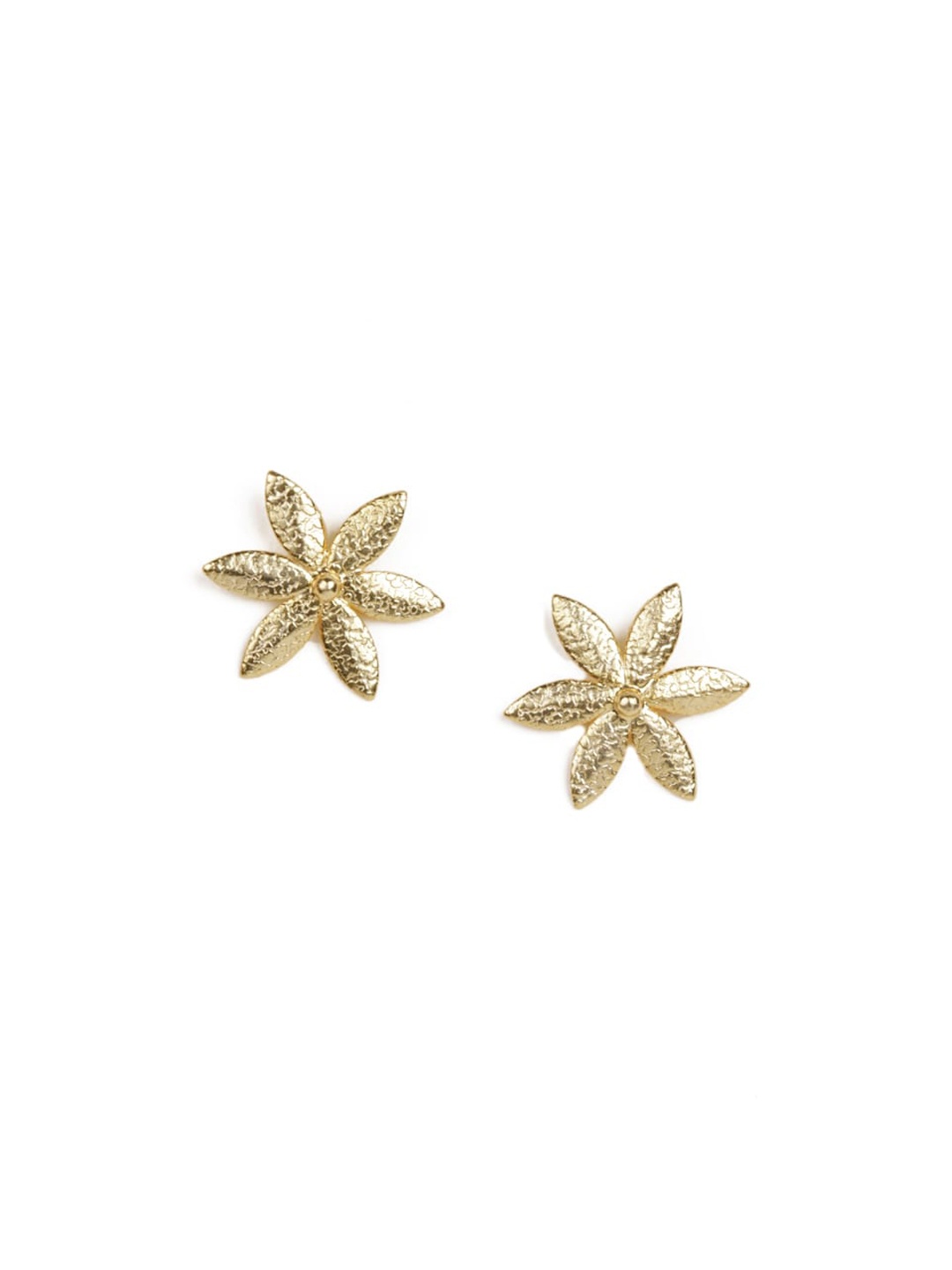 

STILSKII Gold Plated Floral Contemporary Stud Earrings