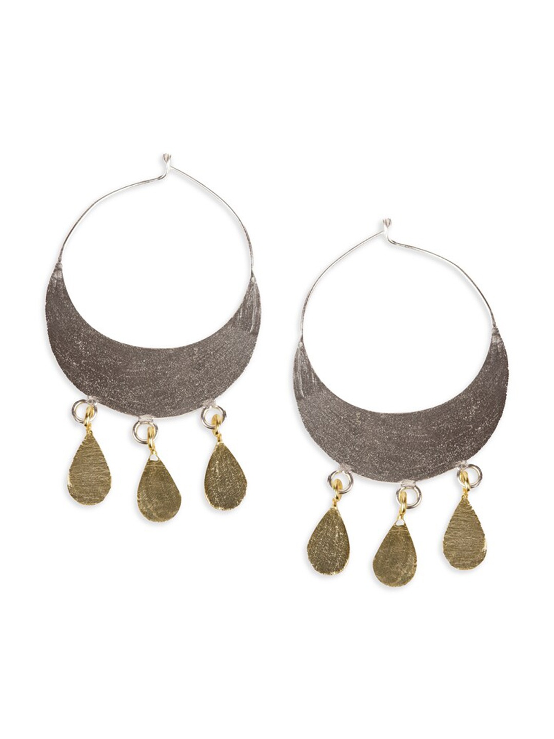 

STILSKII Gold-Toned Contemporary Fantastic Mix Danglers Drop Earrings
