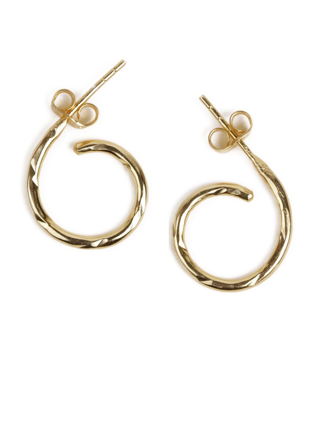 

STILSKII Women Gold-Toned Circular Half Hoop Earrings