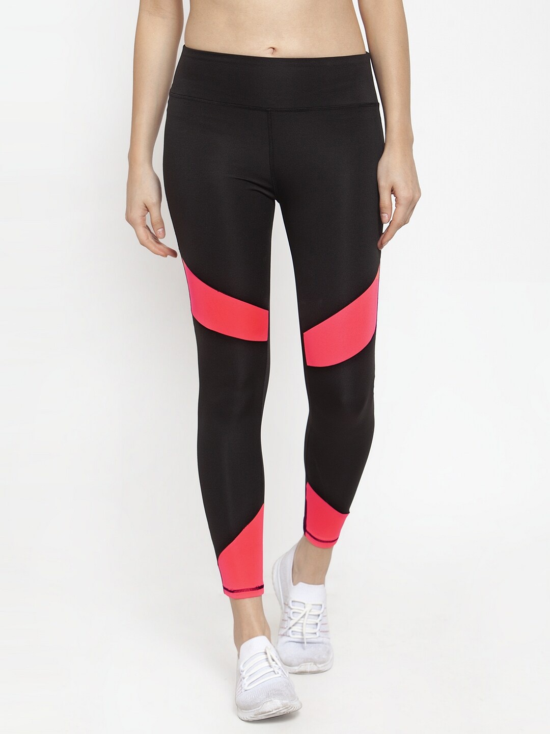 

Boston Club Women Black & Pink Colourblocked Tights