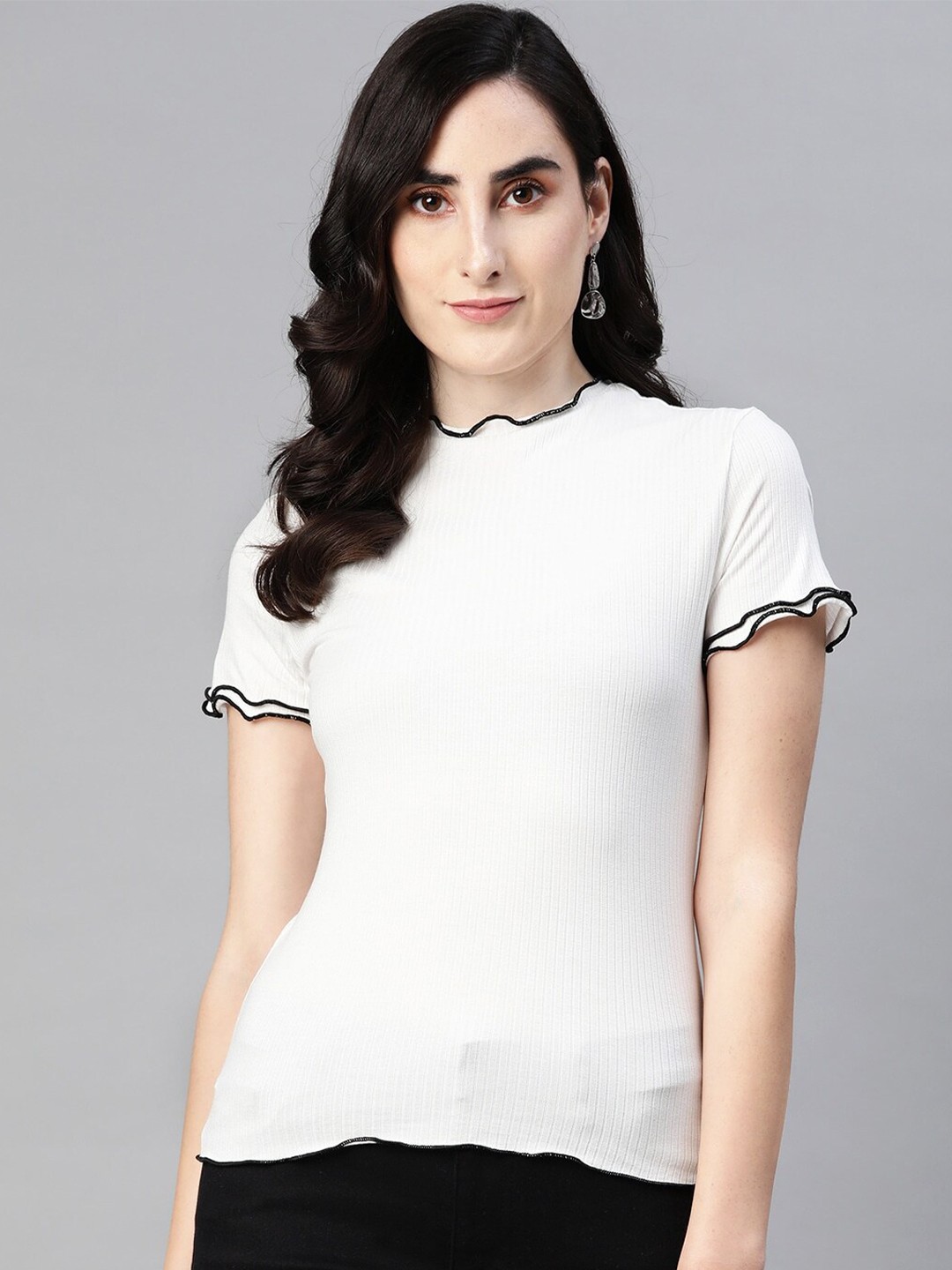 

VividArtsy White Solid Top