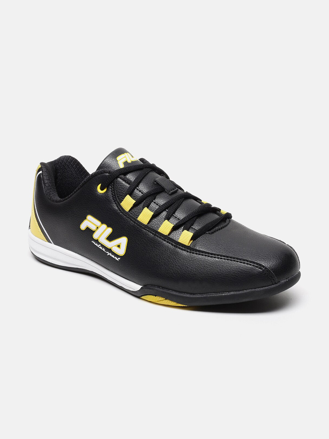 

FILA Men Black PU Lace-Ups Walking Non-Marking Shoes