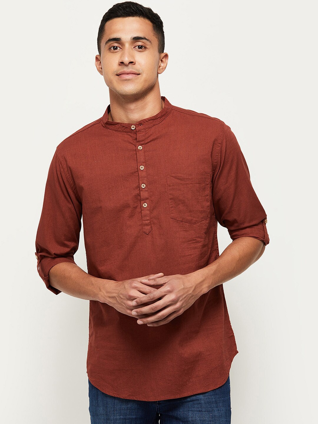 

max Men Rust Kurta