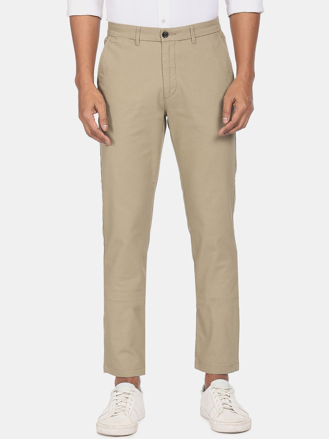 

Arrow Sport Men Brown Skinny Fit Low-Rise Trousers