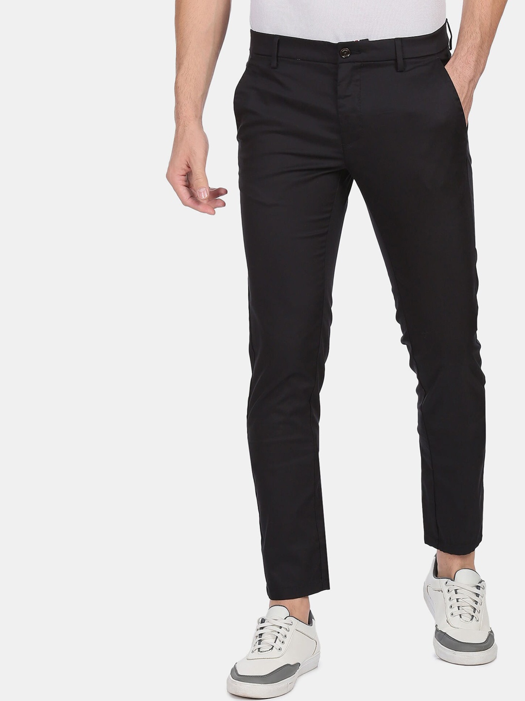 

Arrow Sport Men Black Slim Fit Low-Rise Trouser