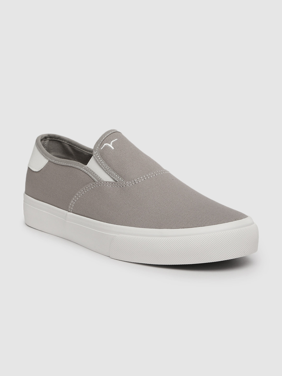 

Flying Machine Men Grey Slip-On Sneakers