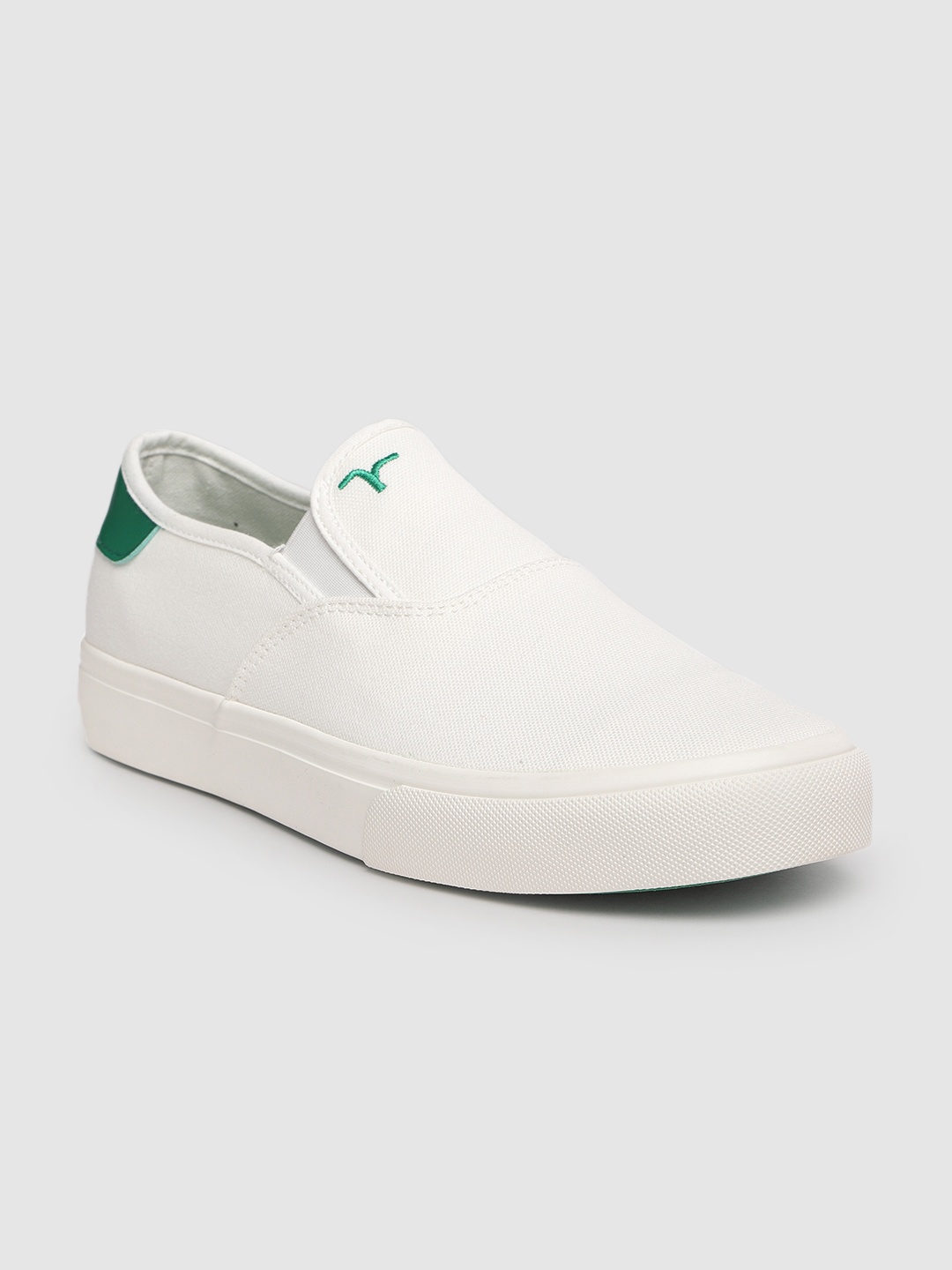 

Flying Machine Men White Slip-On Sneakers