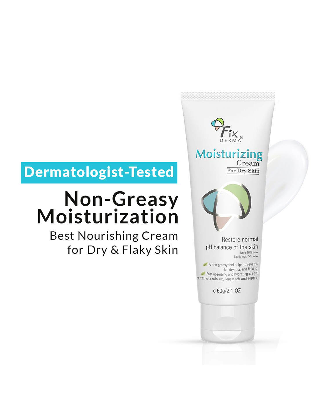FIXDERMA Moisturizing Cream For Dry & Flaky Skin Provides Deeply Hydration - 60ml
