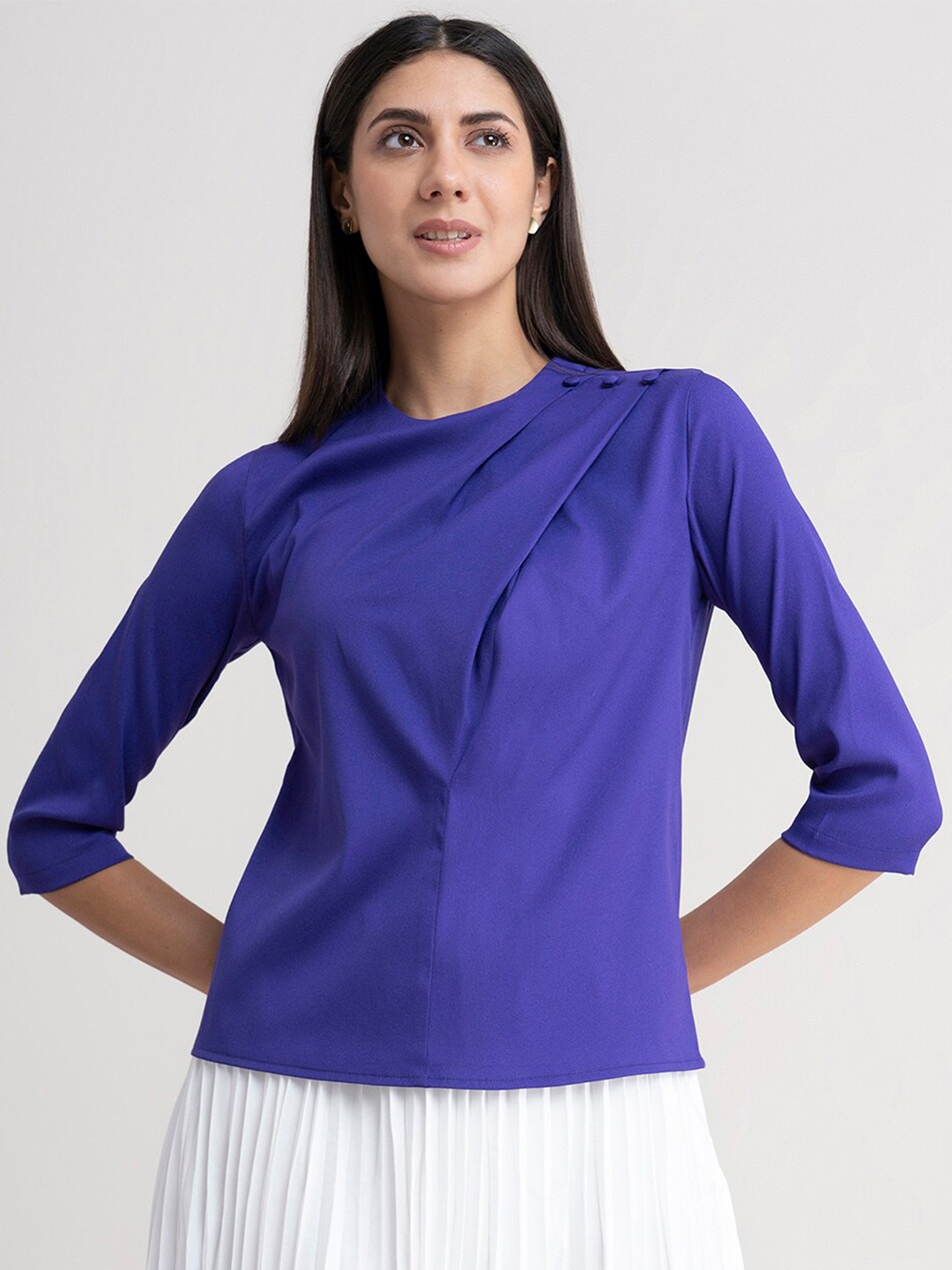 

FableStreet Purple Solid Top