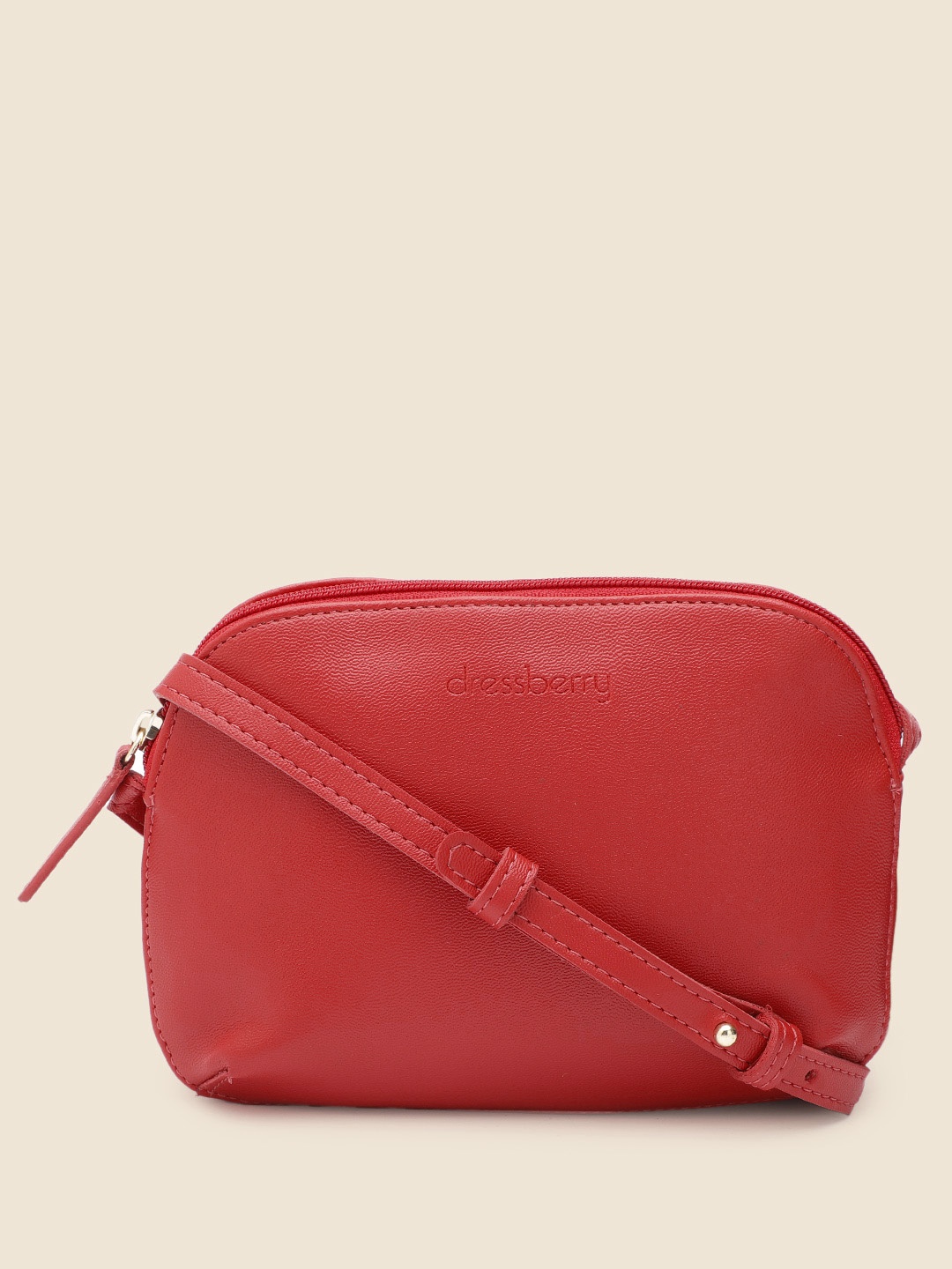 

DressBerry Structured Sling Bag, Red