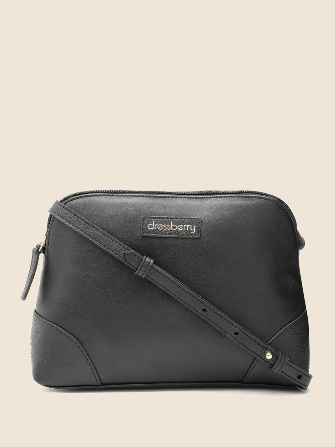 

DressBerry Structured Sling Bag, Black