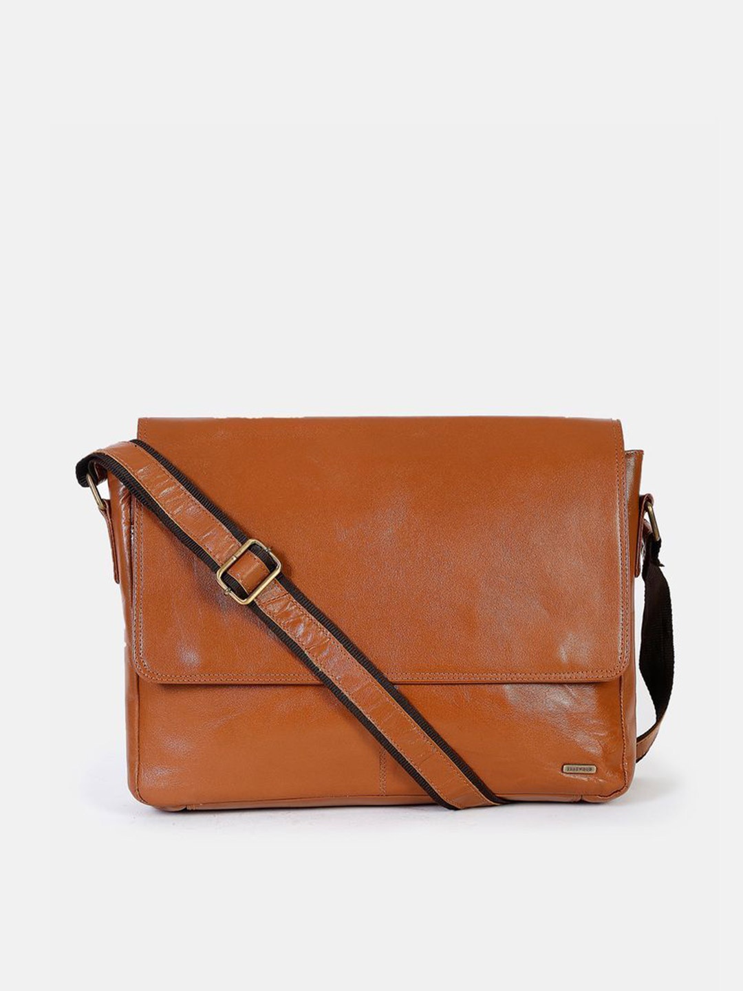 

Teakwood Leathers Unisex Tan Leather Laptop Bag