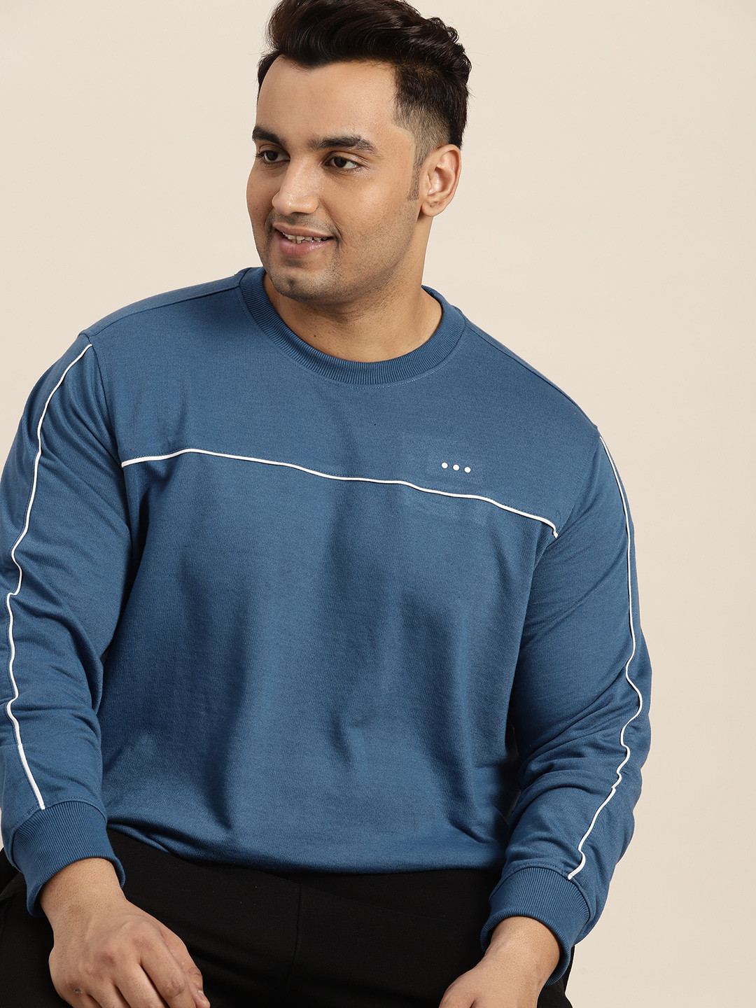 

Sztori Men Plus Size Sweatshirt, Blue