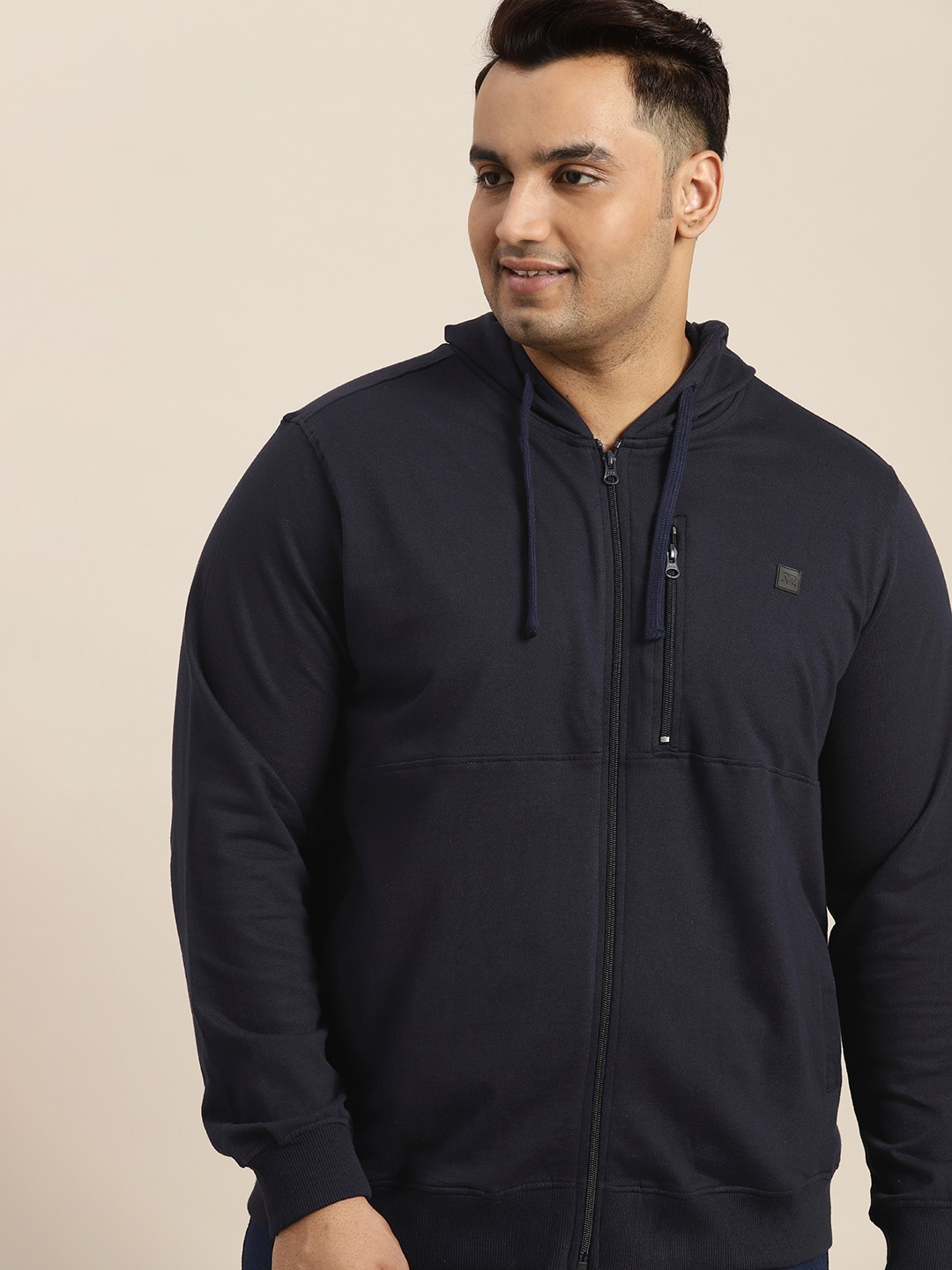 

Sztori Men Plus Size Hooded Sweatshirt, Navy blue