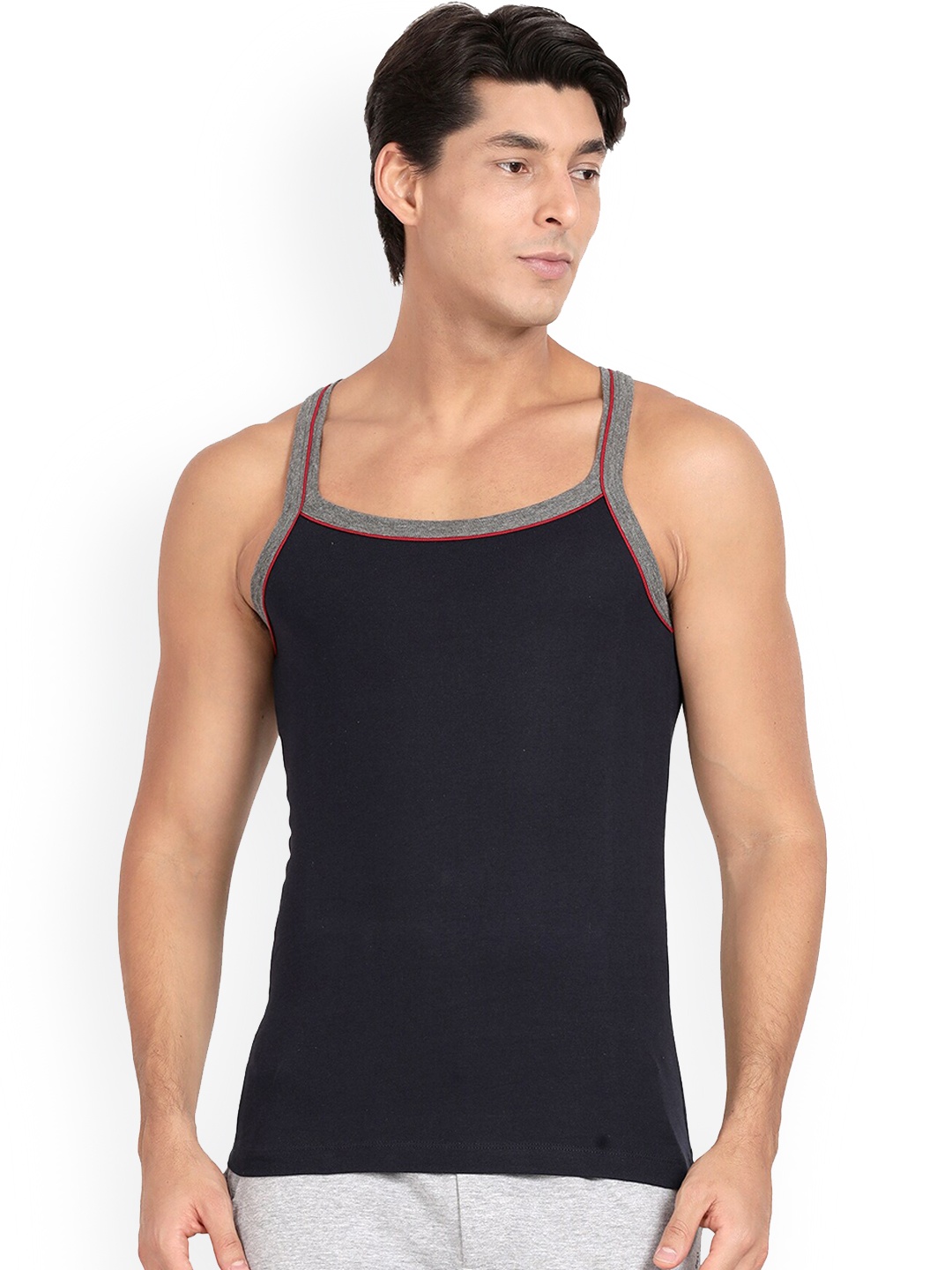 

Pepe Jeans Men Navy-Blue Solid Pure Cotton Innerwear Vests