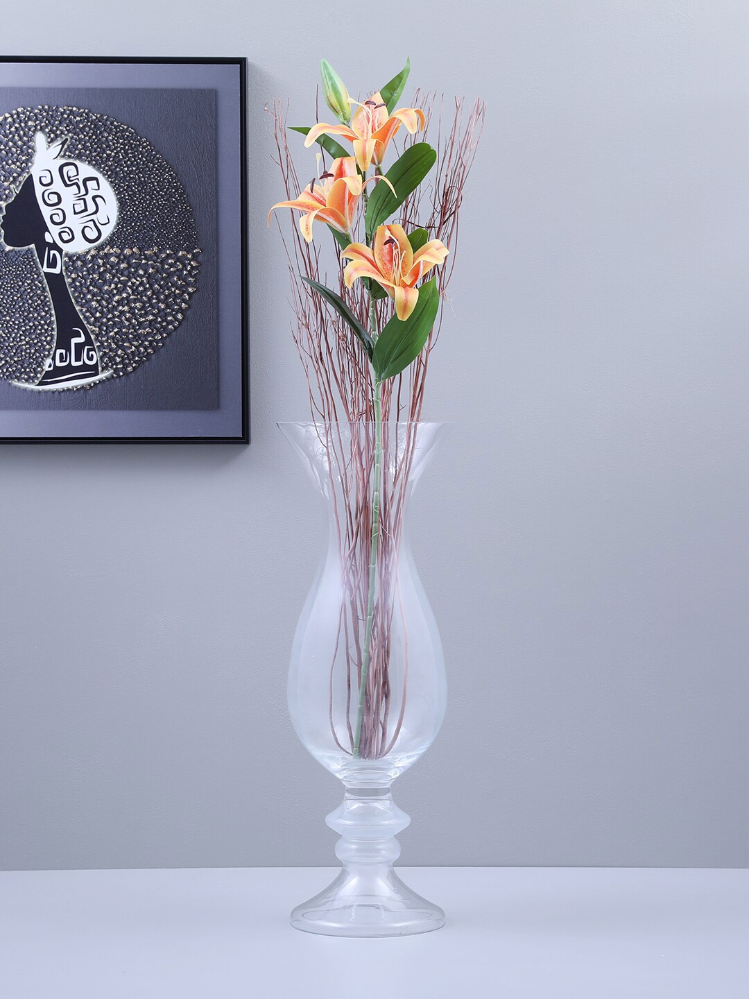 

HomeTown Orange & Green Lily Artificial Floral Stem
