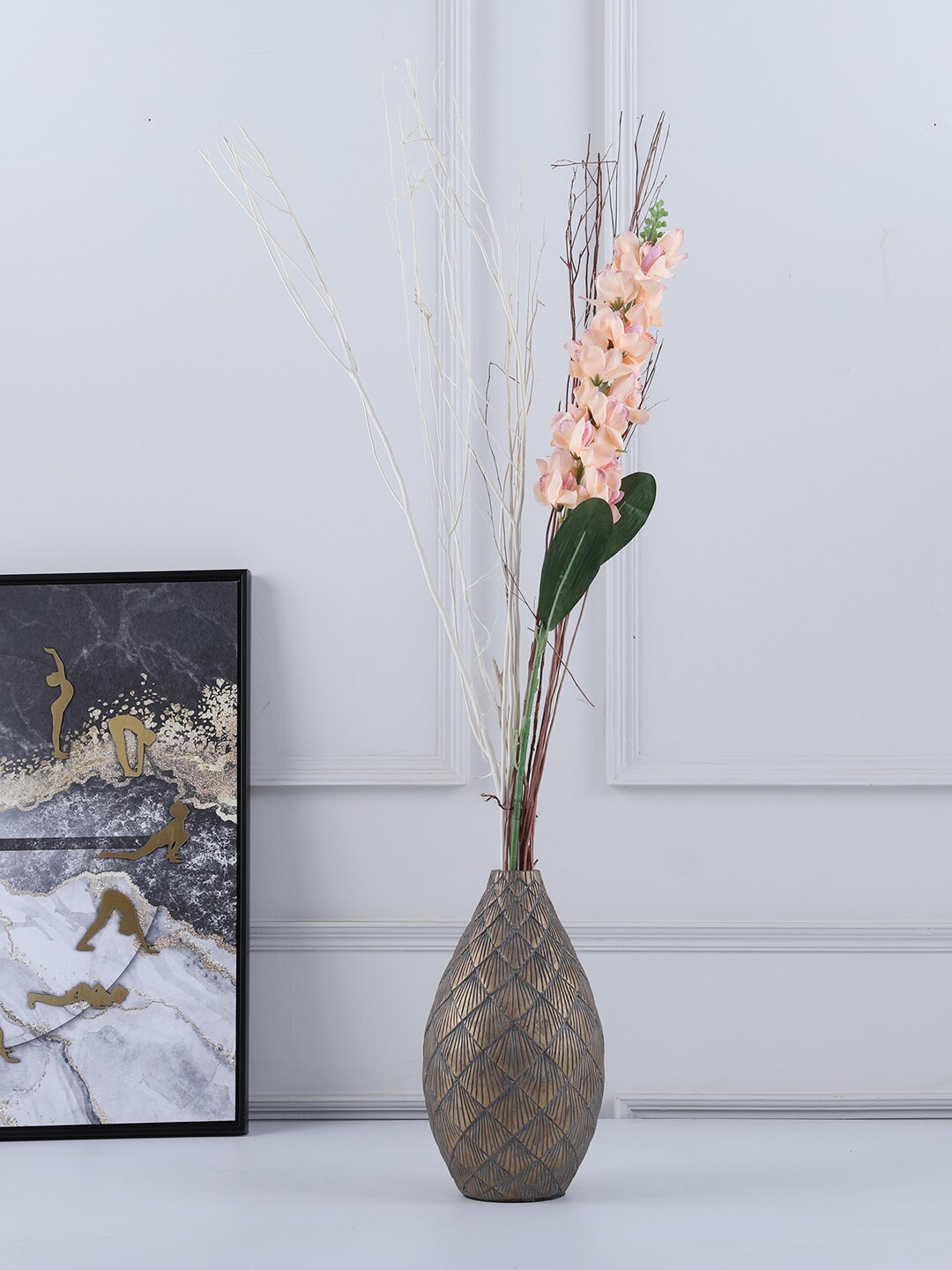 

HomeTown Peach Colored Orchid Artificial Floral Stem