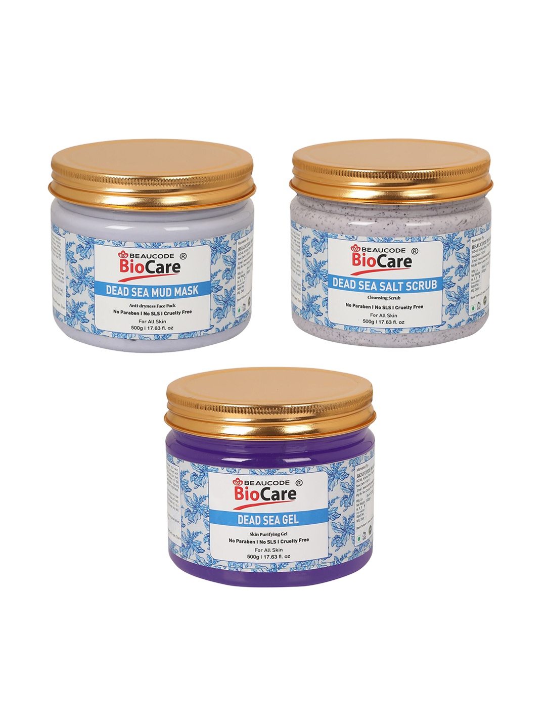 

BEAUCODE BIOCARE Dead Sea Facial Kit for All Skin Types - 1500g, Blue