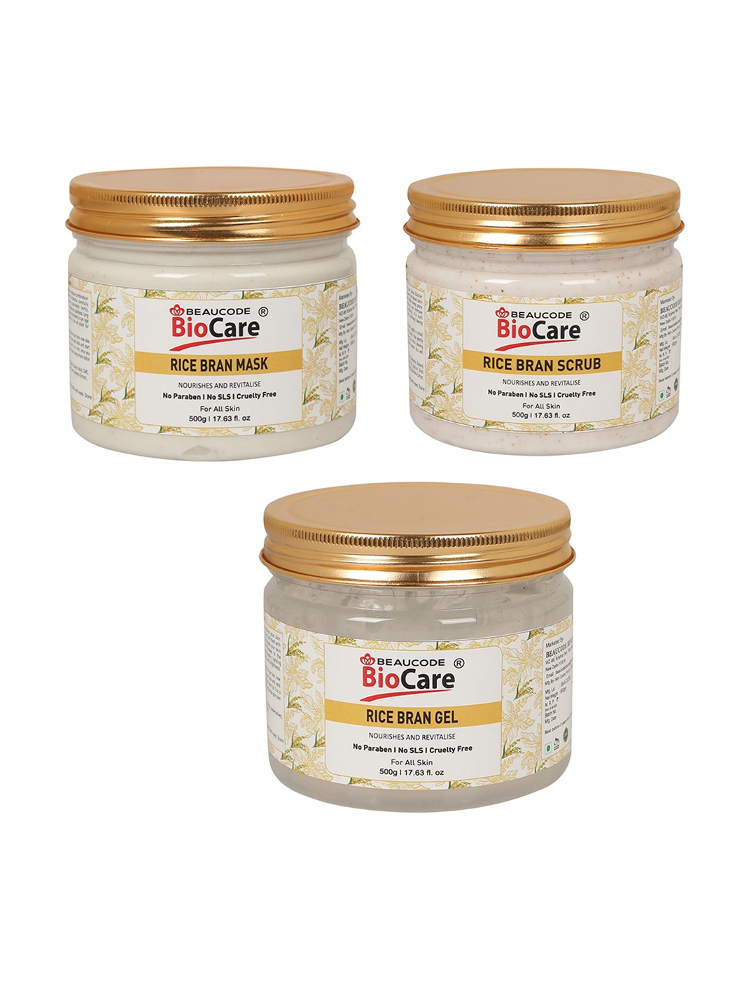

BEAUCODE BIOCARE Rice Bran Facial Kit for All Skin Types - 1500 g, Off white